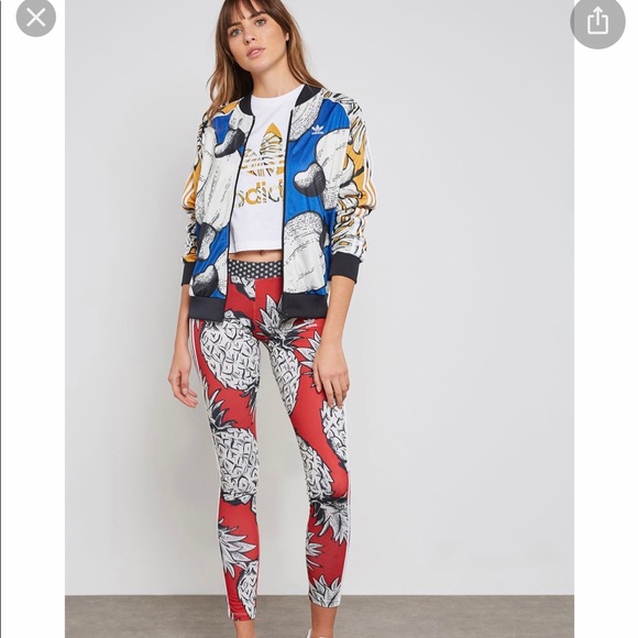 adidas Jackets & Blazers - ADIDAS x FARM RIO collab tropical palm limited edition superstar jacket size S